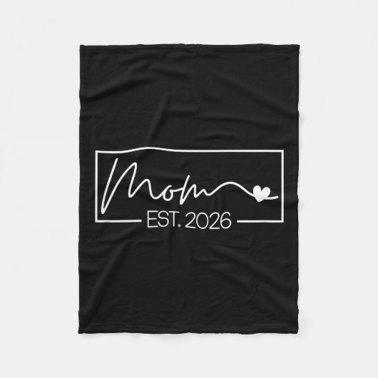 Mama Est. 2026 erwarten Baby 2026 Mutter 2026 Jung Fleecedecke (Vorderseite)