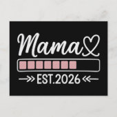 Mama est. 2026 Pregnancy Announcement Mom  Ankündigungspostkarte (Vorderseite)
