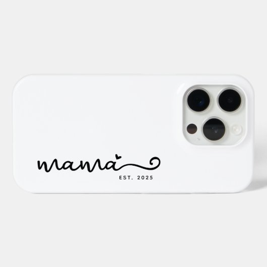 Mama Est. Chic Script Case-Mate iPhone Hülle (Rückseite (Horizontal))