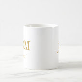 Mama Est. Datum mit Kindernamen Gold-Script Kaffeetasse (Mittel)