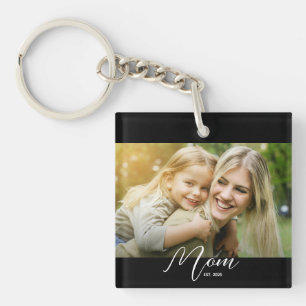 Mama Est. Foto Neues Mama-Geschenk Schlüsselanhäng Schlüsselanhänger