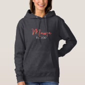 MAMA Est. [Jahr] Minimalistischer Mutterkuchen Hoodie (Vorderseite)