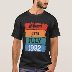 Mama Est Juli 1992 Proud Oma Beste Mama Sassy Cu T-Shirt