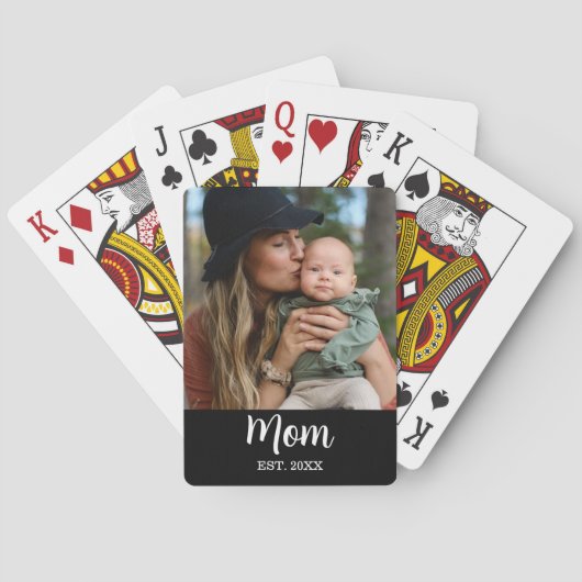 Mama Est. Schriftfoto Spielkarten (Rückseite)