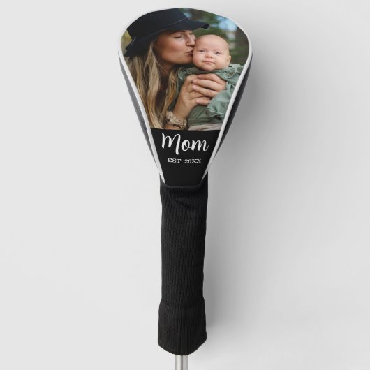 Mama Est. Skript Foto Golf Headcover (Vorderseite)