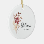 Mama Est. Year – New Mama Milestone Keramik Ornament (Rechts)