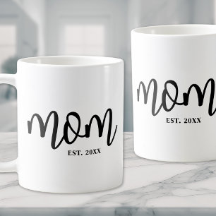 Mama Established Black Schrift Mutter Kaffeetasse