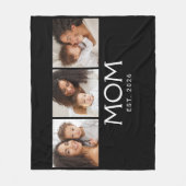 Mama Established Classic Typography Schwarz 3 Foto Fleecedecke (Vorderseite)