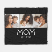 Mama Established Classic Typography Schwarz 3 Foto Fleecedecke (Vorderseite (Horizontal))