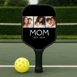 Mama Established Classic Typography Schwarz 3 Foto Pickleball Schläger