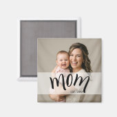 Mama Established Foto-Geschenk für Erstmalige Mütt Magnet (Vorderseite/Rückseite)