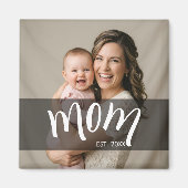 Mama Established Foto-Geschenk für neue Mutter Magnet (Vorne)