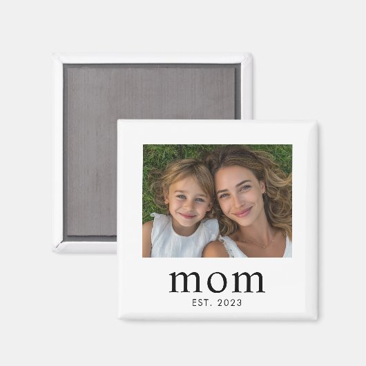 Mama Established Foto-Geschenk Magnet (Vorderseite/Rückseite)