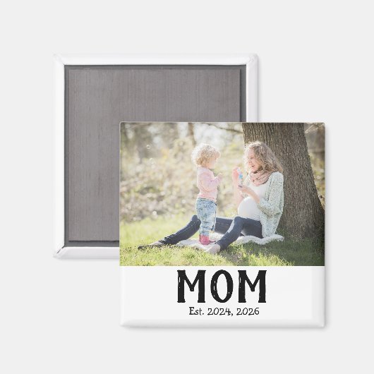 Mama Established Foto-Geschenkmagnet Magnet (Vorderseite/Rückseite)