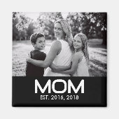 Mama Established Foto Muttertag  Magnet (Vorne)