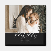 Mama Established Photo-Geschenkmagnet Magnet (Vorne)