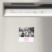 Mama Established Pink Schrift Name Foto Magnet (In Situ (Geschirrspüler))