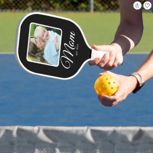 Mama Established Schrift Schwarz 2 Fotos  Pickleball Schläger