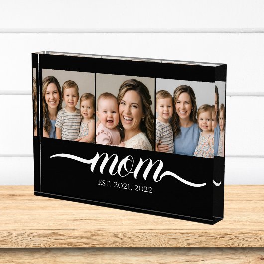 Mama Established Schrift Schwarz 3 Foto Collage