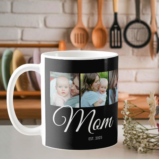Mama Established Schrift Schwarz 3 Foto Geschenk Kaffeetasse