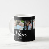 Mama Established Schrift Schwarz 3 Foto Geschenk Kaffeetasse (Vorderseite Links)