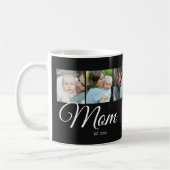 Mama Established Schrift Schwarz 3 Foto Geschenk Kaffeetasse (Links)