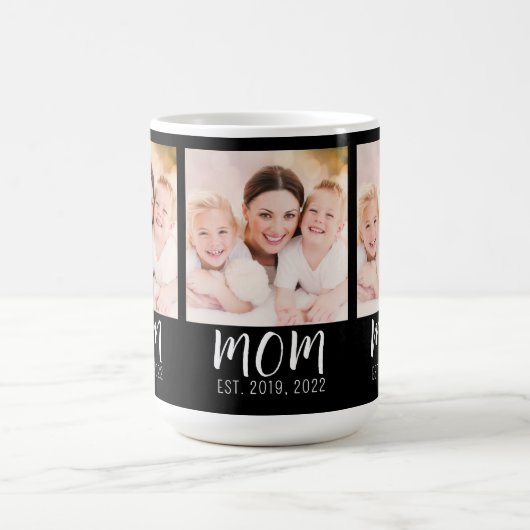 Mama Established Schrift Schwarz 3 Foto Kaffeetasse (Mittel)