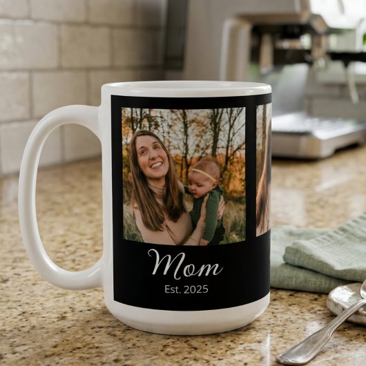 Mama Established Schrift Schwarz 3 Foto Kaffeetasse