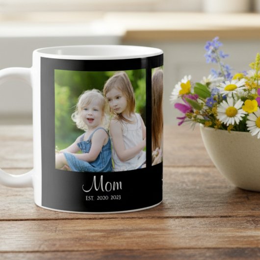 Mama Established Schrift Schwarz 3 Foto Kaffeetasse