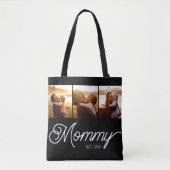Mama Established Schrift Schwarz 3 Foto Tasche (Vorderseite)