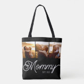 Mama Established Schrift Schwarz 3 Foto Tasche (Rückseite)