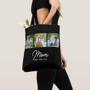 Mama Established Schrift Schwarz 3 Foto Tasche