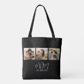 Mama Established Schrift Schwarz 3 Foto Tasche (Rückseite)