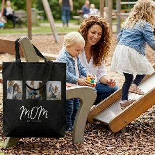 Mama Established Schrift Schwarz 3 Foto Tasche