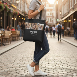 Mama Established Schrift Schwarz 3 Foto Tasche