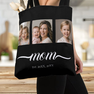 Mama Established Schrift Schwarz 3 Foto-Tasche Tasche
