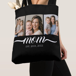 Mama Established Schrift Schwarz 3 Foto-Tasche Tasche