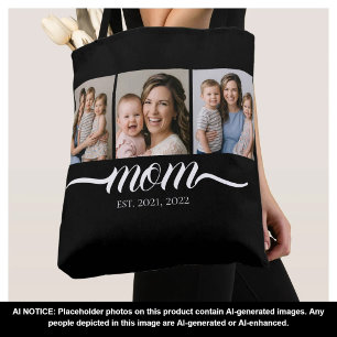 Mama Established Schrift Schwarz 3 Foto-Tasche Tasche