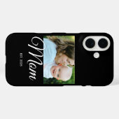 Mama Established Schrift Schwarz Foto  Case-Mate iPhone Hülle (Rückseite (Horizontal))