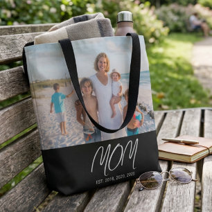 Mama Established Schrift Schwarz Foto-Tasche Tasche