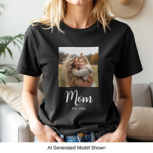 Mama Established Schrift Text Foto T-Shirt