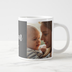 Mama Established Script Schwarze Foto-Spezialtasse Jumbo-Tasse