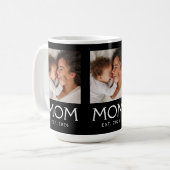 Mama Established Typography Black 3 Foto Kaffeetasse (Vorderseite Links)