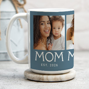 Mama Established Typography Blau 3 Foto Kaffeetasse