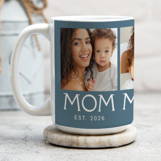 Mama Established Typography Blau 3 Foto Kaffeetasse