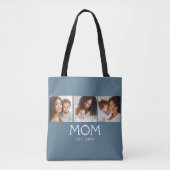 Mama Established Typography Blau 3 Foto Tasche (Vorderseite)