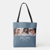 Mama Established Typography Blau 3 Foto Tasche (Rückseite)