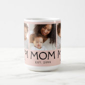 Mama Established Typography Blush Rosa 3 Foto Kaffeetasse (Mittel)