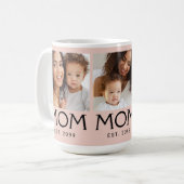 Mama Established Typography Blush Rosa 3 Foto Kaffeetasse (Vorderseite Links)