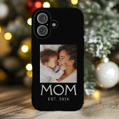 Mama Established Typography Foto Schwarz Case-Mate iPhone Hülle